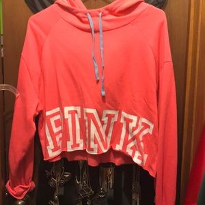 PINK cropped hoodie